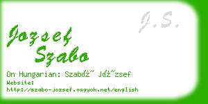 jozsef szabo business card